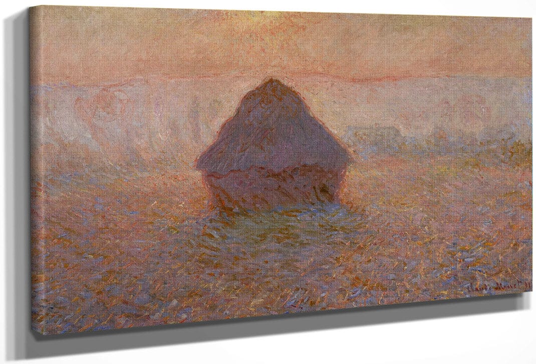 Grainstack Sun In The Mist 1891 By Claude Monet Fine Art Print