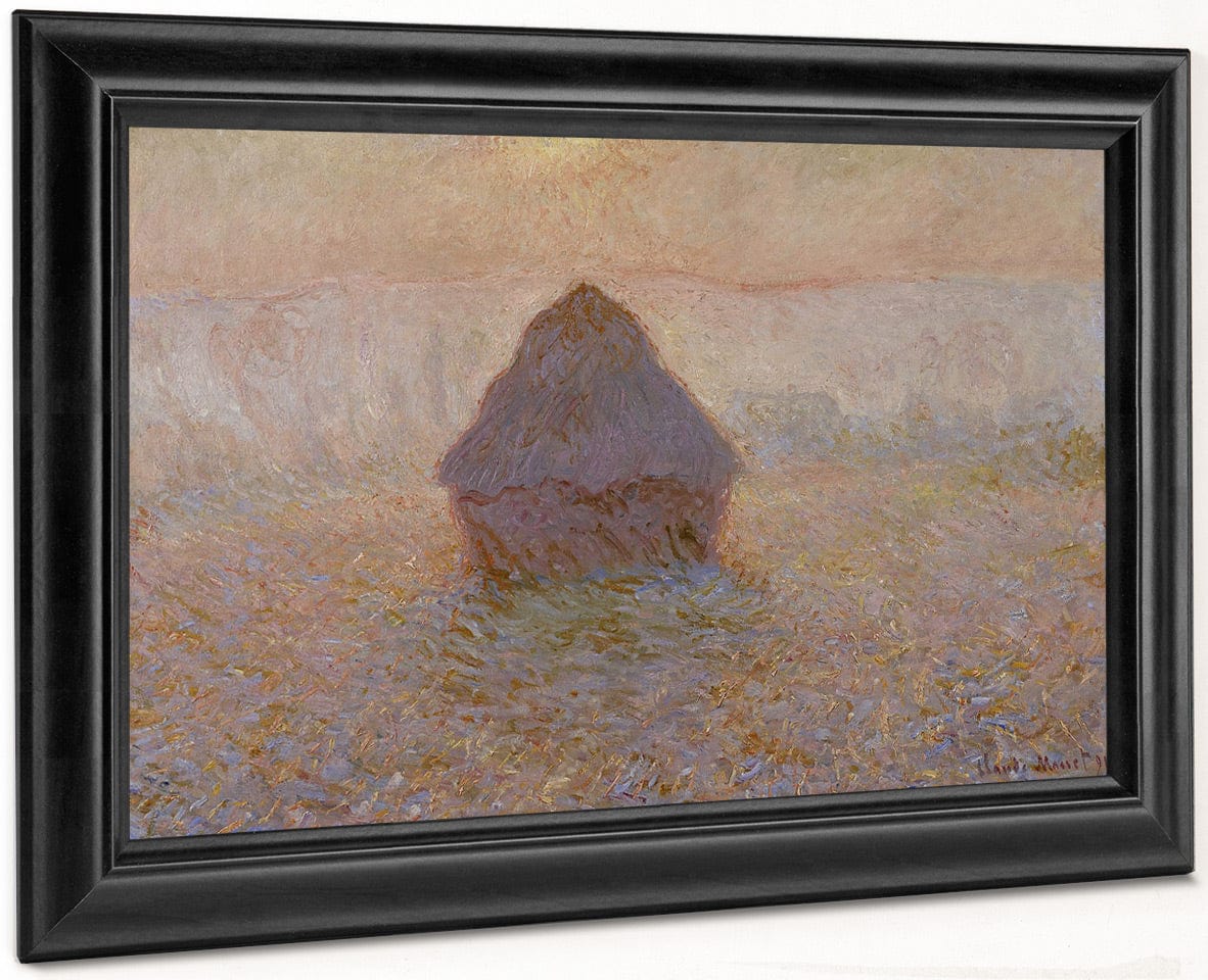 Grainstack, Sun In The Mist By Claude Monet Fine Art Print