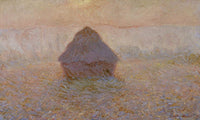 Grainstack, Sun In The Mist By Claude Monet Fine Art Print