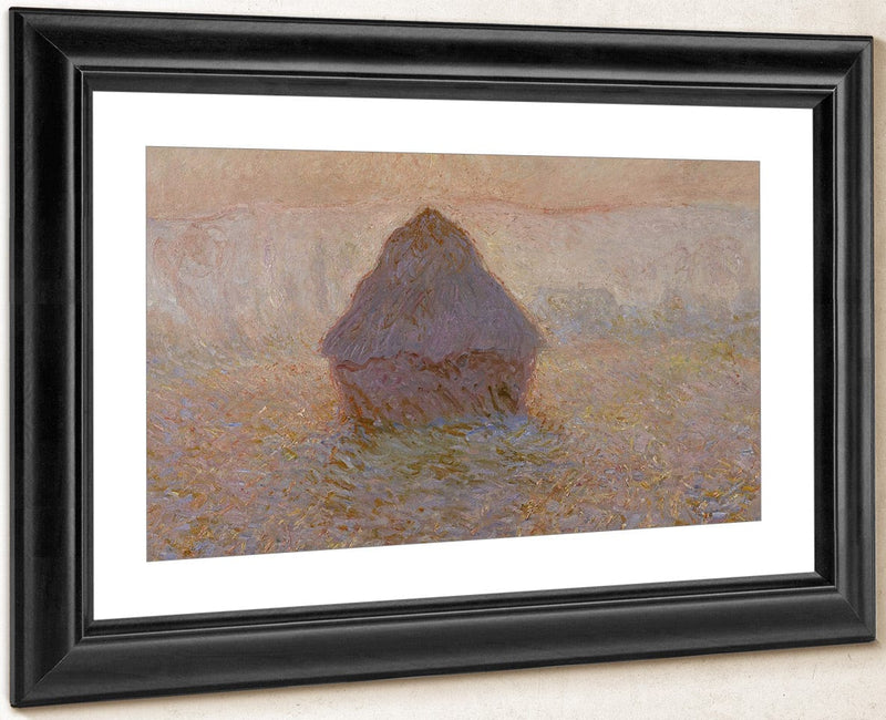 Grainstack, Sun In The Mist By Claude Monet Fine Art Print
