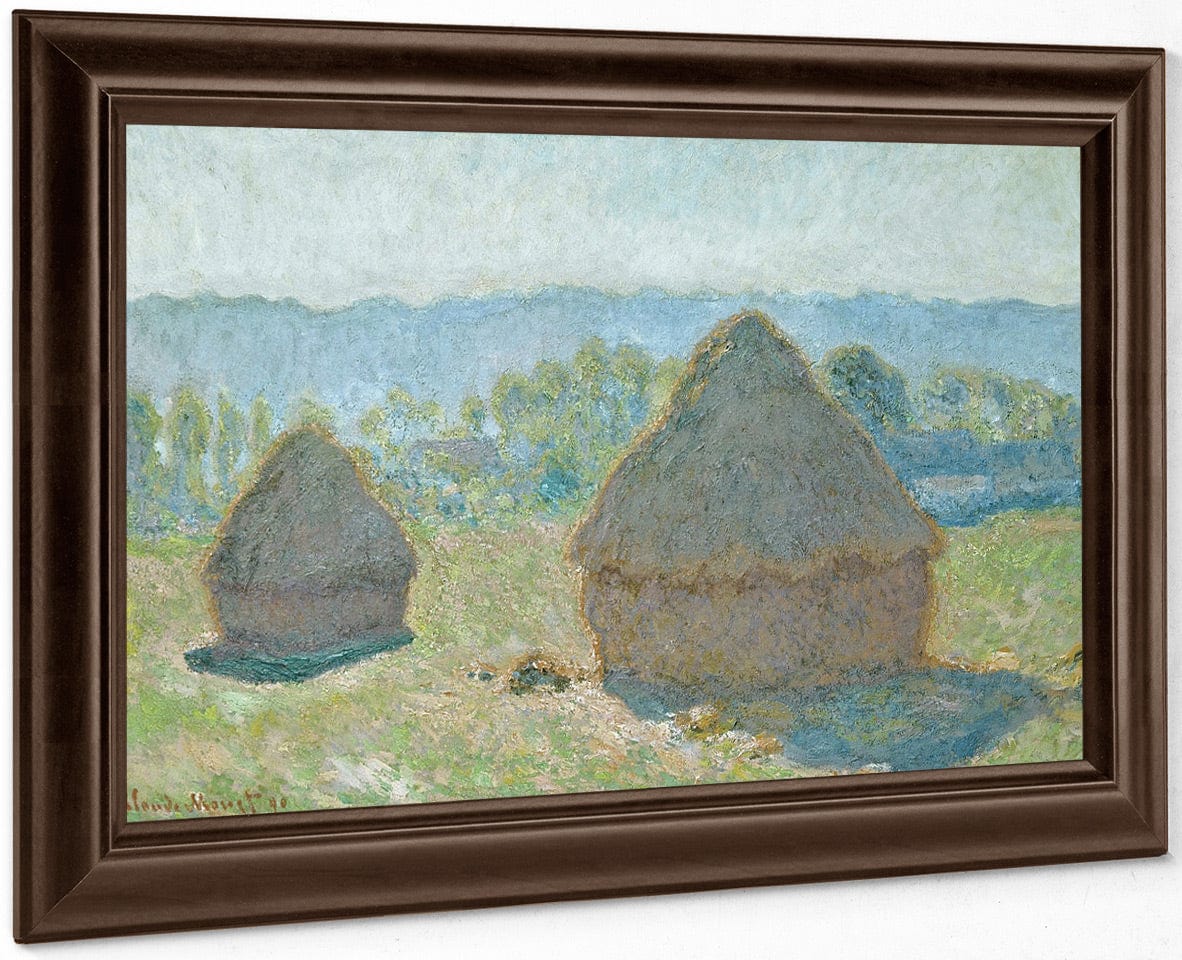 Grainstacks In Bright Sunlight By Claude Monet Fine Art Print