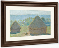 Grainstacks In Bright Sunlight By Claude Monet Fine Art Print