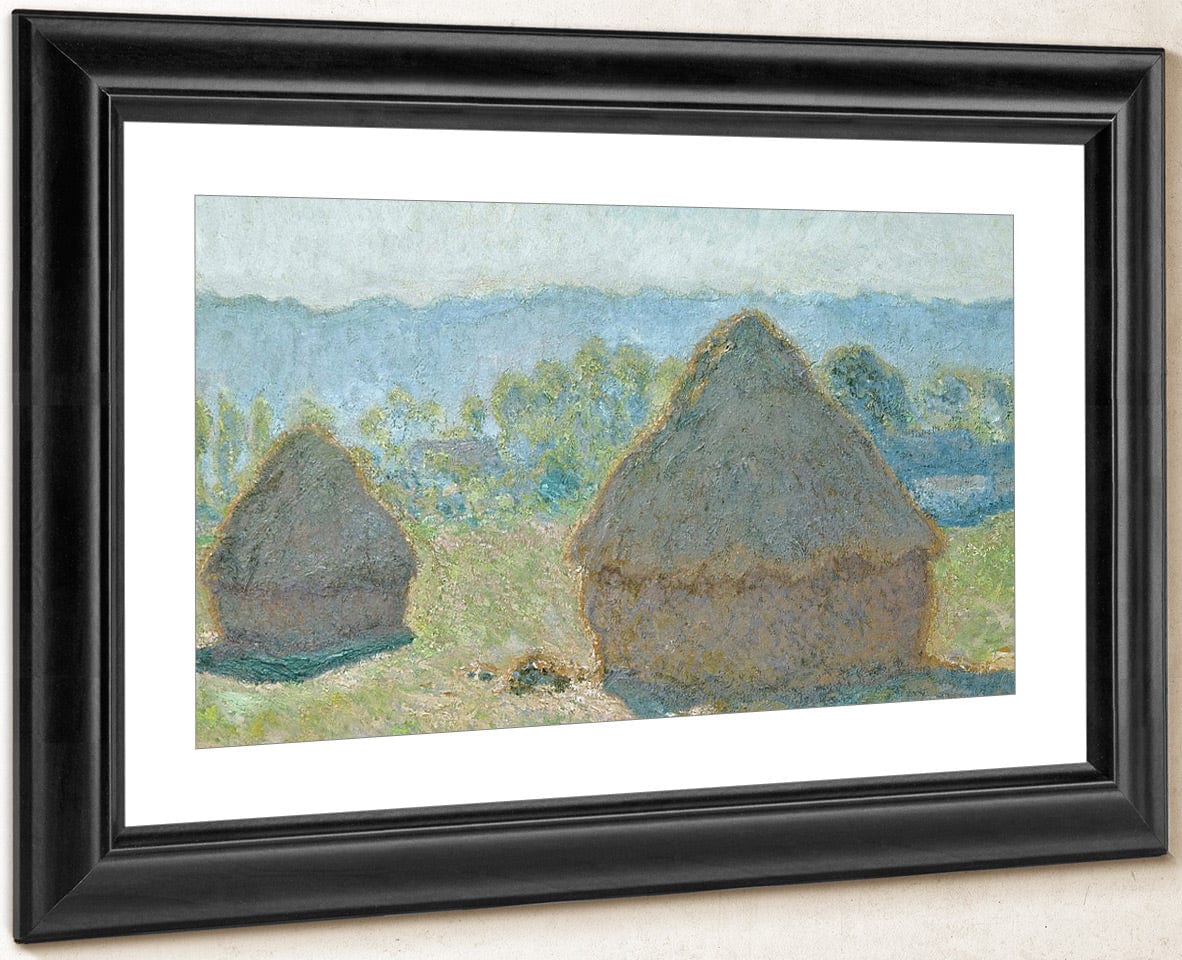 Grainstacks In Bright Sunlight By Claude Monet Fine Art Print