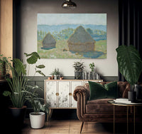 Grainstacks In Bright Sunlight By Claude Monet Fine Art Print