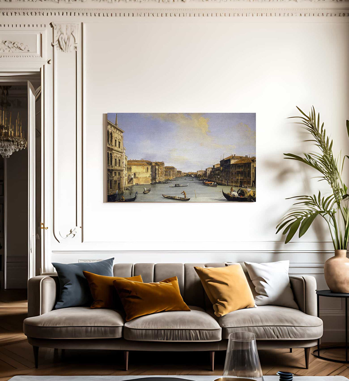 Grand Canal From The Palazzo Balbi By Canaletto Fine Art Print