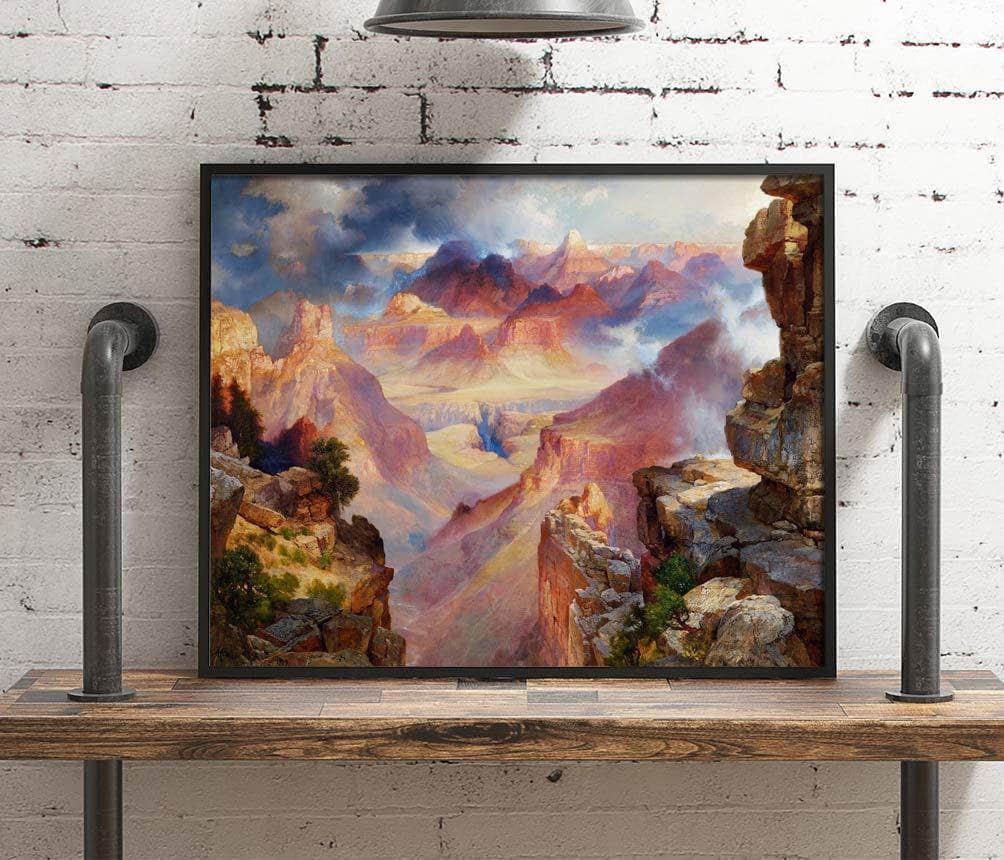 Grand Canyon Of Arizona At Sunset Painting Thomas Moran Canvas Art Fine Art Print