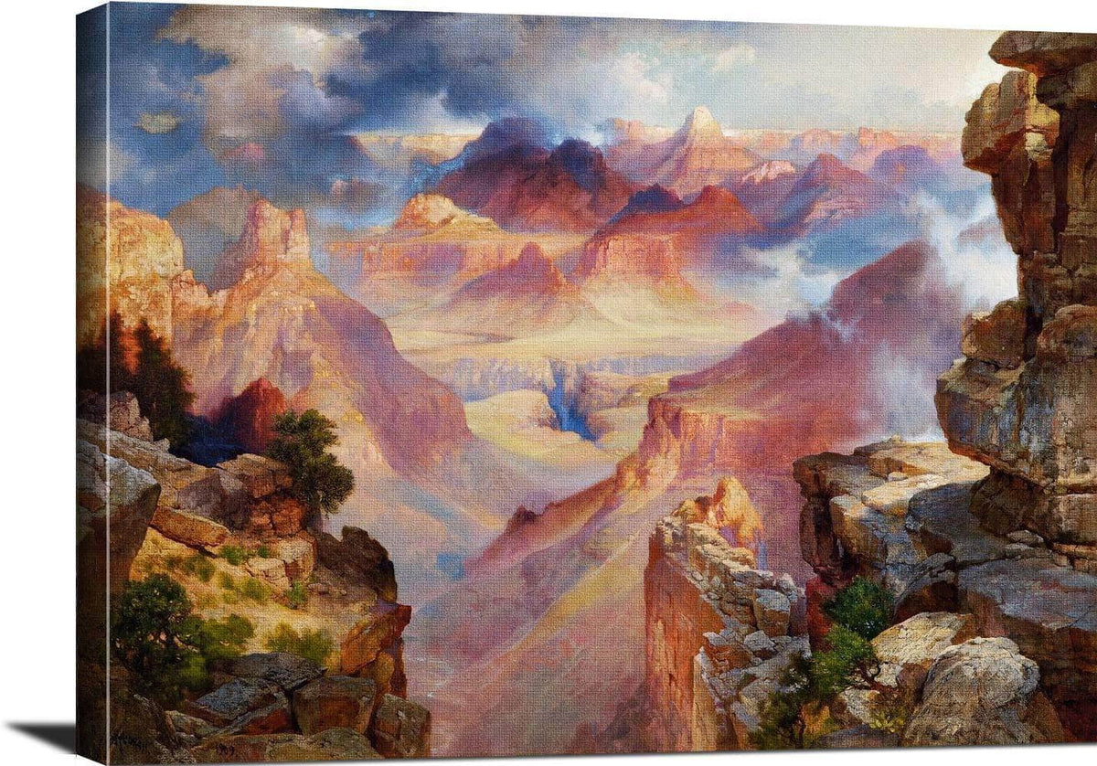 Grand Canyon Of Arizona At Sunset Painting Thomas Moran Canvas Art Fine Art Print
