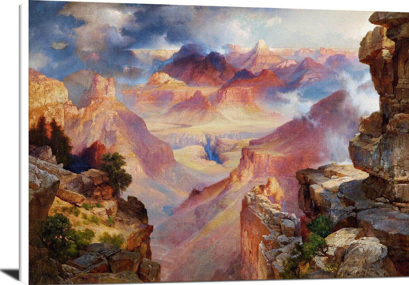 Grand Canyon Of Arizona At Sunset Painting Thomas Moran Canvas Art Fine Art Print
