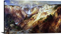 Grand Canyon Of The Yellowstone Painting Thomas Moran Canvas Art Fine Art Print