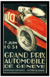 Grand Prix Automobile De Geneve 1931 Art Deco Ad Fine Art Print
