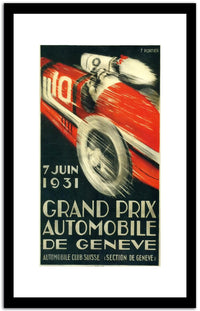 Grand Prix Automobile De Geneve 1931 Art Deco Ad Fine Art Print