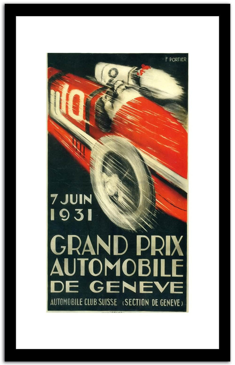 Grand Prix Automobile De Geneve 1931 Art Deco Ad Fine Art Print
