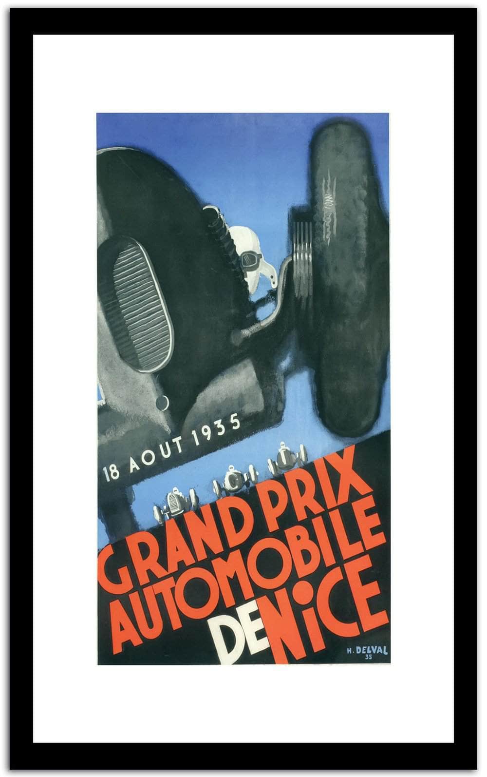 Grand Prix Automobile De Nice  Vintage Poster Fine Art Print