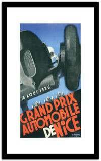 Grand Prix Automobile De Nice  Vintage Poster Fine Art Print