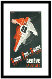 Grand Prix De Suisse Circuit Des Nations Vintage Racing Poster Fine Art Print
