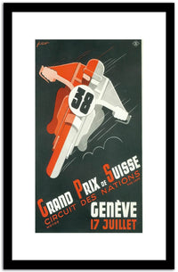 Grand Prix De Suisse Circuit Des Nations Vintage Racing Poster Fine Art Print