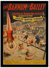 Grand Water Circus  Vintage Circus Poster Fine Art Print