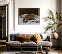 Grapes And Walnuts On A Table 1876 By Alfred Sisley Fine Art Print