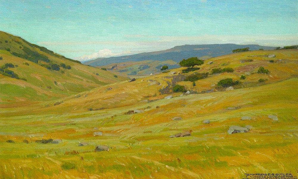 Grassy Hillsides 1915 By William Wendt Fine Art Print