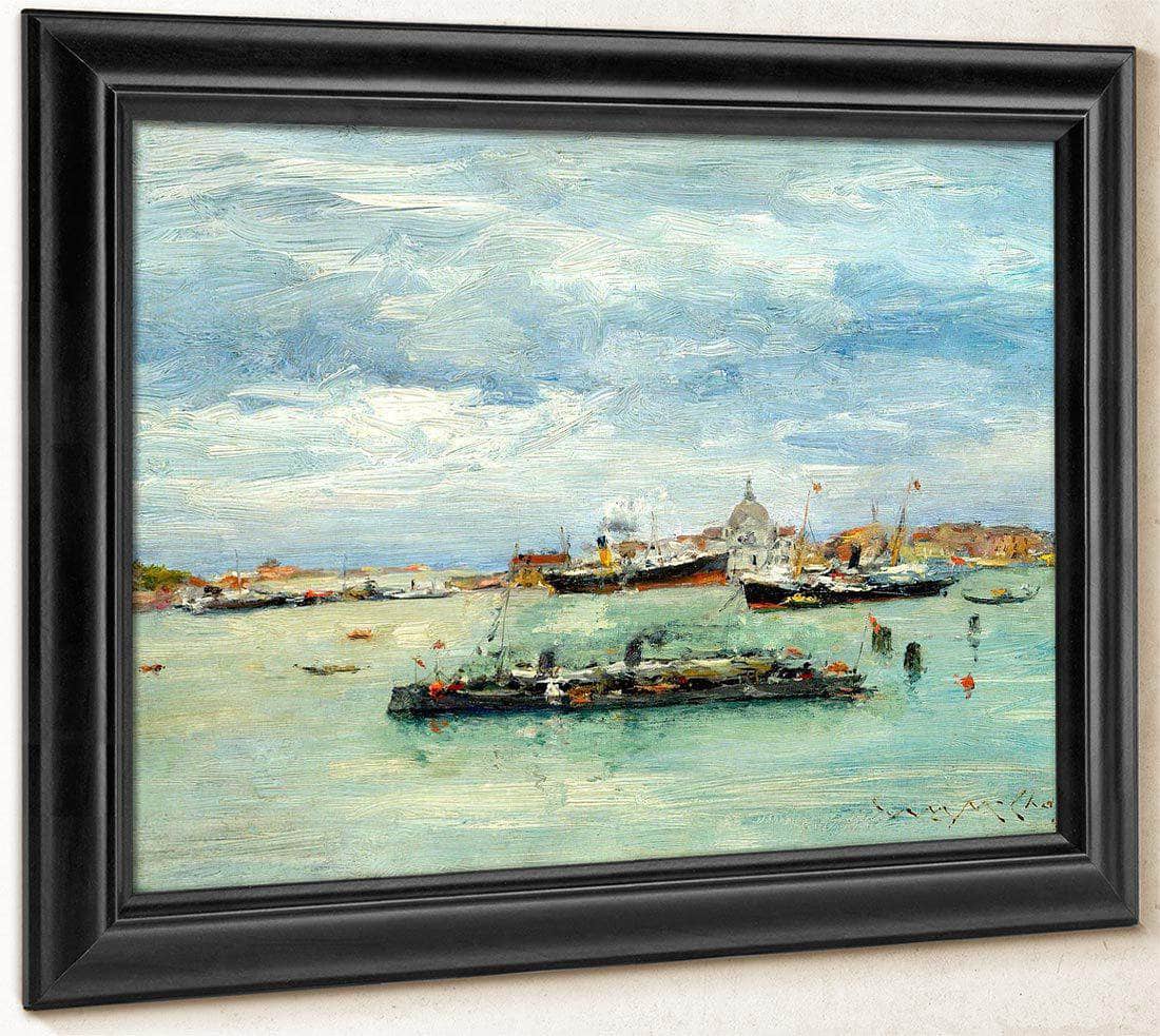 Gray Day On The Lagoon By Chase William Merritt Fine Art Print