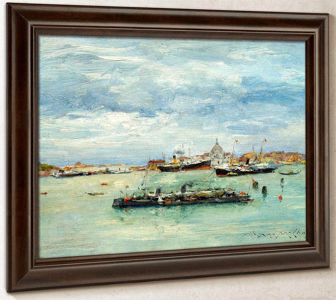 Gray Day On The Lagoon By Chase William Merritt Fine Art Print