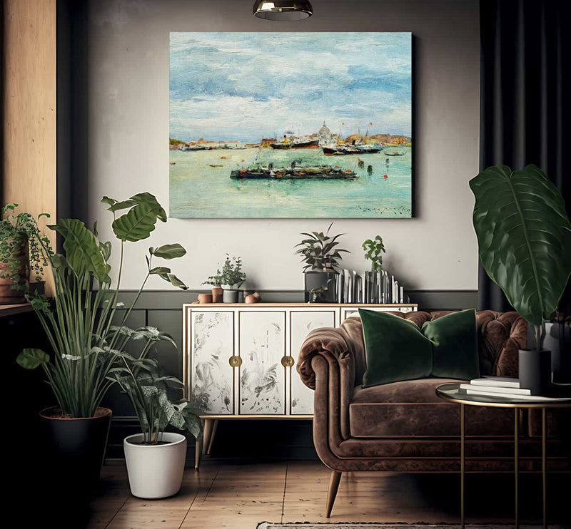 Gray Day On The Lagoon By Chase William Merritt Fine Art Print