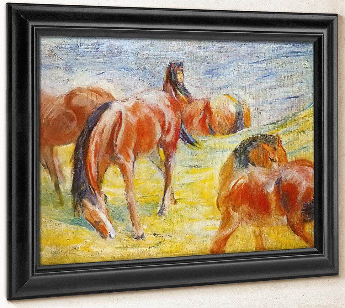Grazing Horses I By Franz Marc Fine Art Print