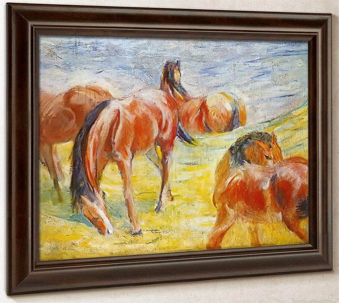Grazing Horses I By Franz Marc Fine Art Print