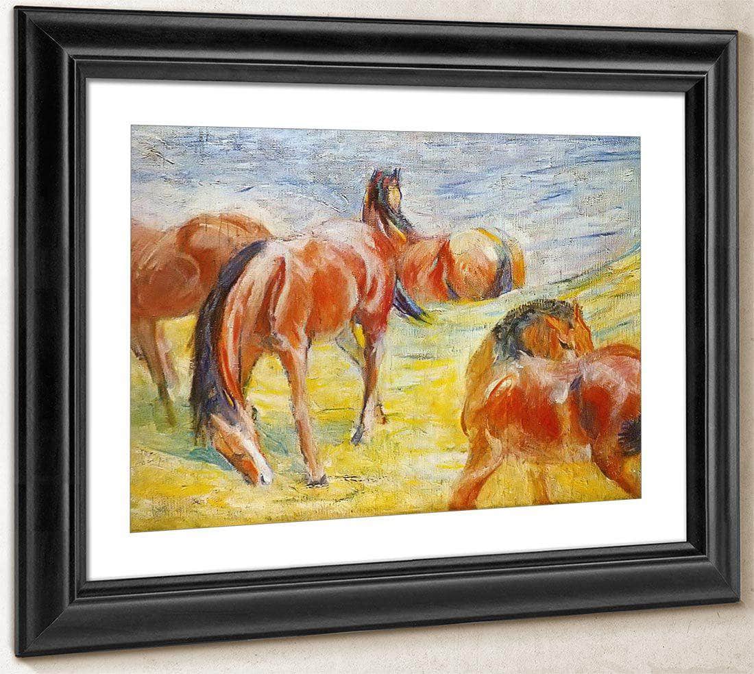 Grazing Horses I By Franz Marc Fine Art Print