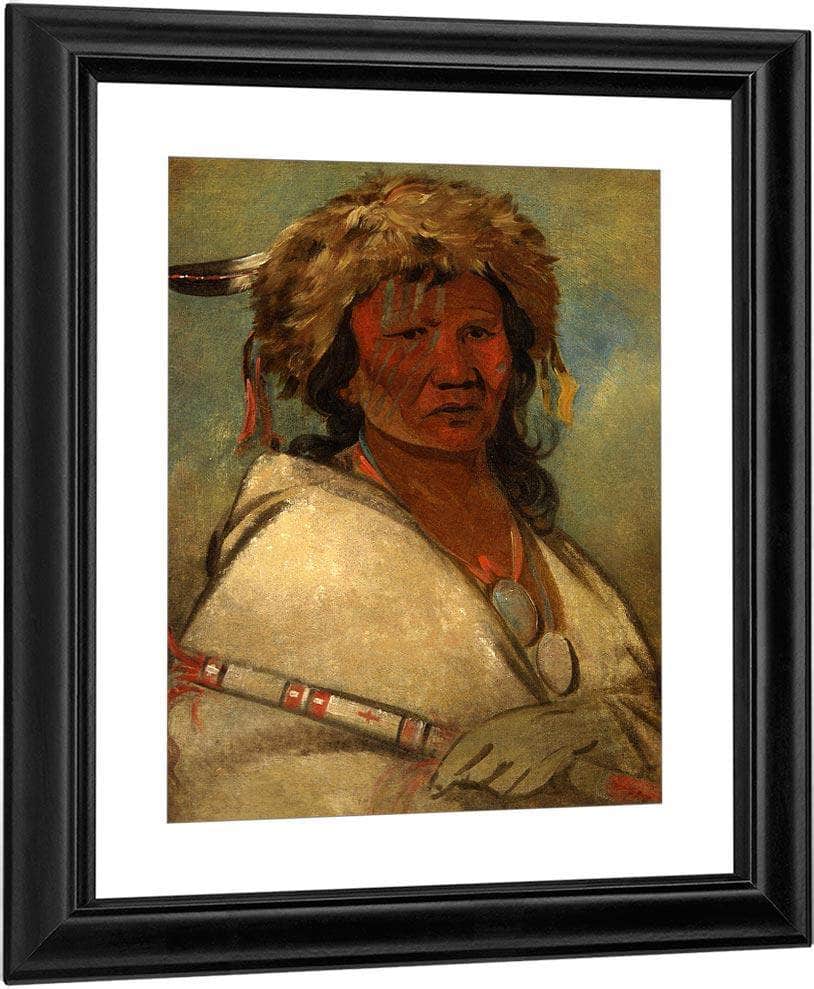 Great Hero, A Chief By George Catlin Fine Art Print