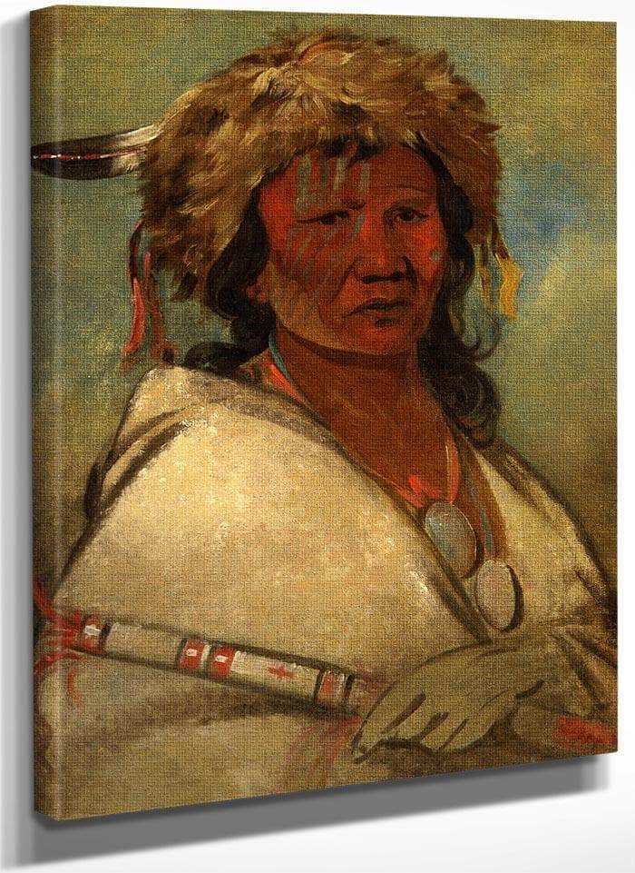 Great Hero, A Chief By George Catlin Fine Art Print
