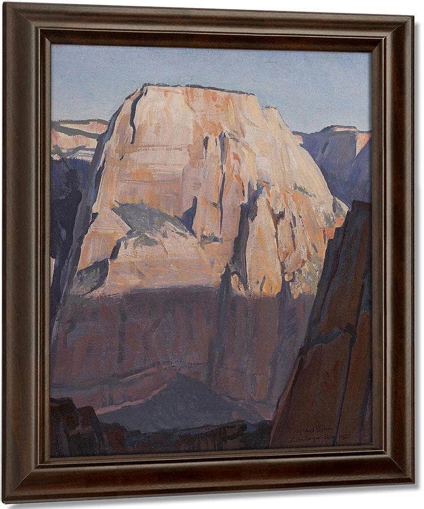 Great White Throne Zion Canyon Utah 1933 By Maynard Dixon Fine Art Print