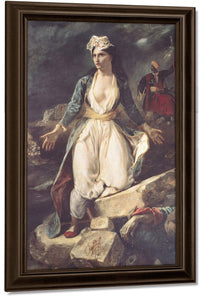 Greece Expiring On The Ruins Of Missolonghi By Ferdinand Victor Eugene Delacroix Fine Art Print
