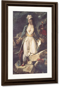 Greece Expiring On The Ruins Of Missolonghi By Ferdinand Victor Eugene Delacroix Fine Art Print