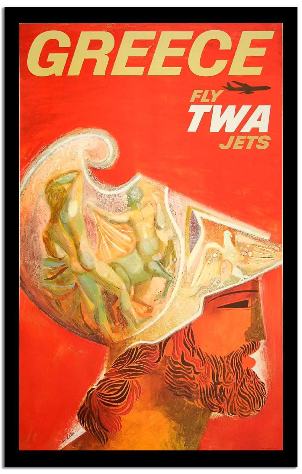 Greece  Vintage Poster Fine Art Print