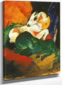 Green And White Horse By Franz Marc Fine Art Print