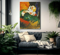 Green And White Horse By Franz Marc Fine Art Print