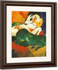 Green And White Horse By Franz Marc Fine Art Print