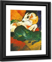 Green And White Horse By Franz Marc Fine Art Print