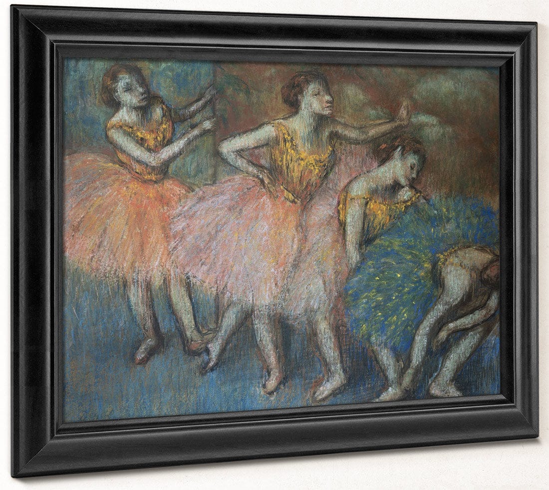 Green And Yellow Dancers By Edgar Degas Fine Art Print