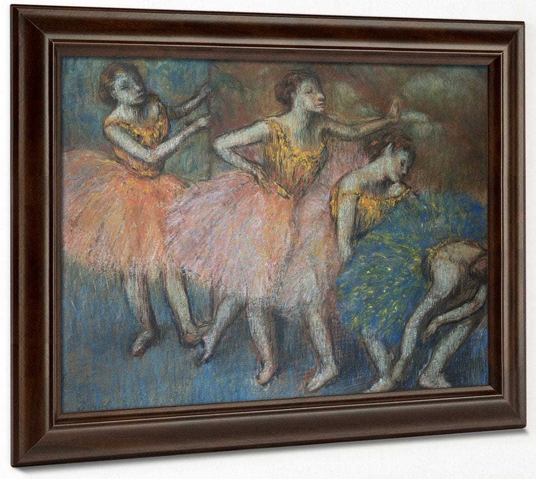 Green And Yellow Dancers By Edgar Degas Fine Art Print