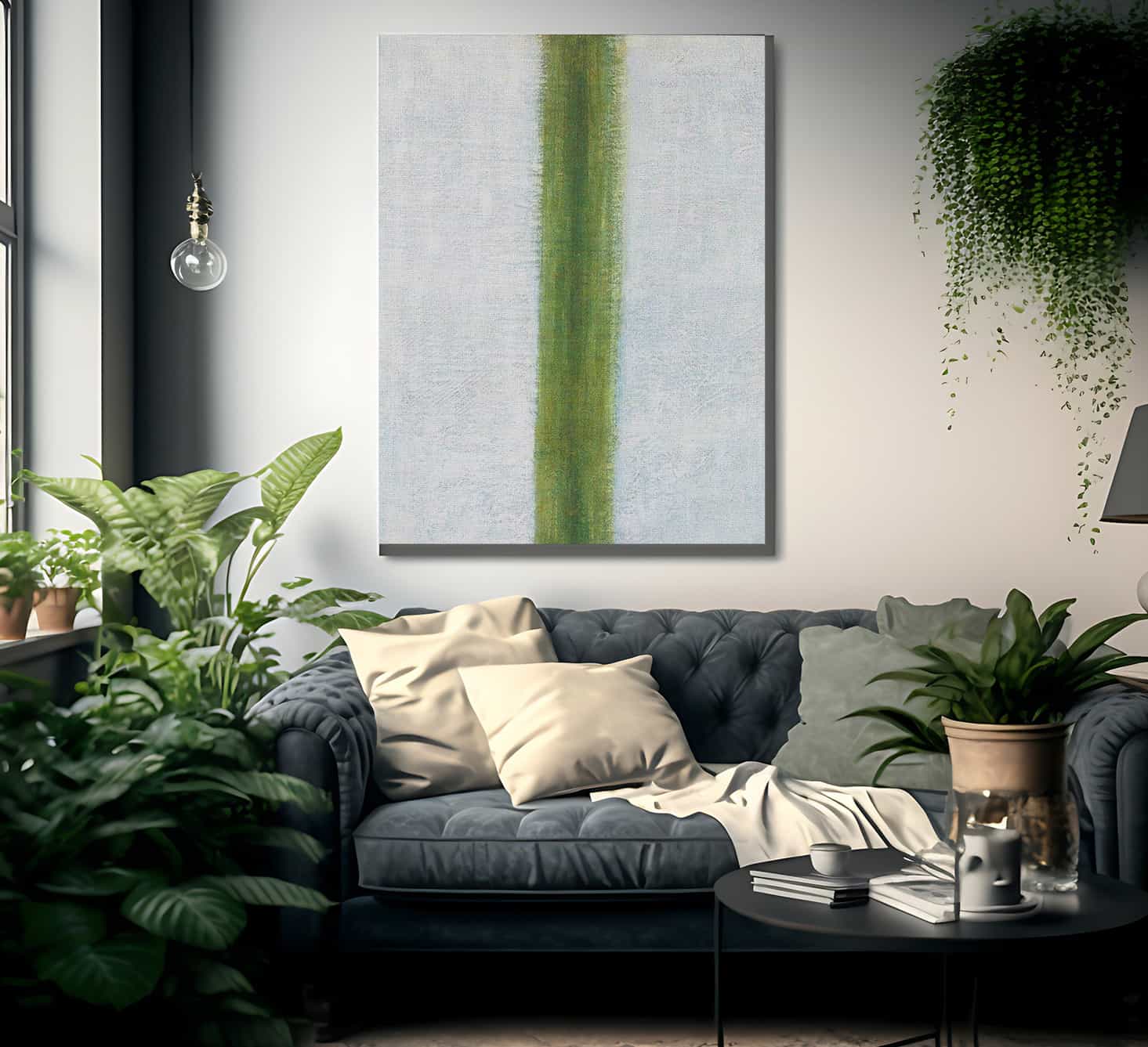 Green Stripe 1917 By Olga Rozanova Fine Art Print