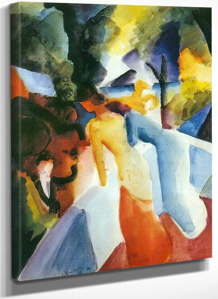 Greetings From The Balcony By August Macke Fine Art Print