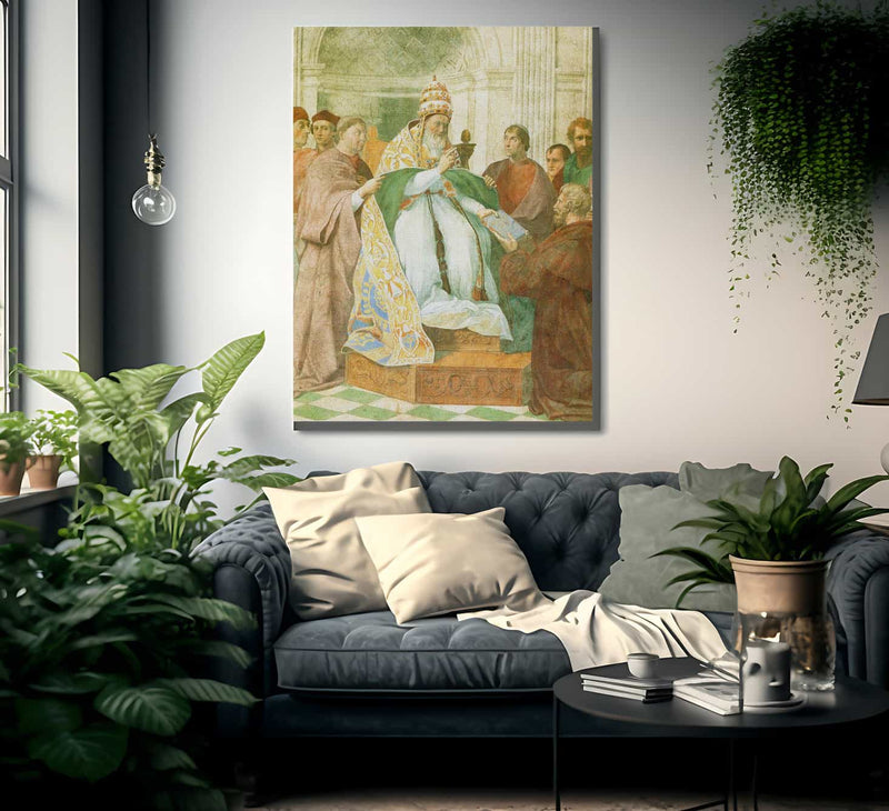 Gregory Ix Approving The Decretals By Raphael Fine Art Print