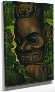 Grizzly Bear By Totem By Angidah By Nass By River By Emily Carr Fine Art Print