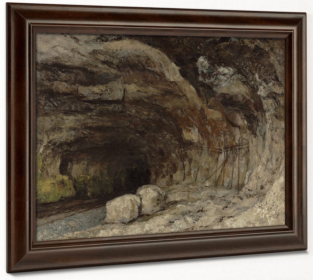 Grotto Of Sarrazine Near Nans Sous Sainte Anne By Jean Desire Gustave Courbet Fine Art Print