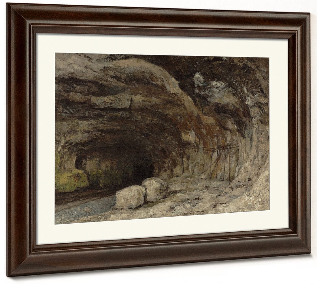 Grotto Of Sarrazine Near Nans Sous Sainte Anne By Jean Desire Gustave Courbet Fine Art Print