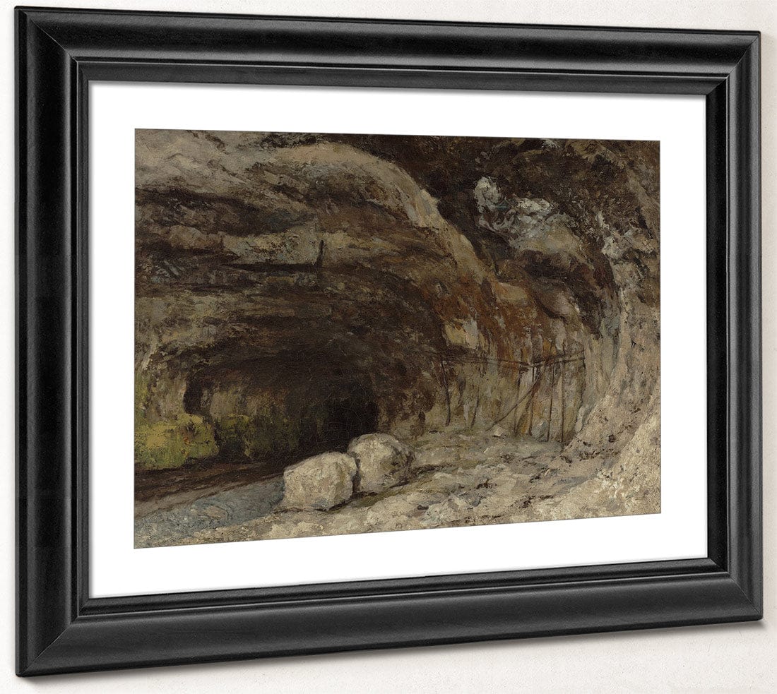 Grotto Of Sarrazine Near Nans Sous Sainte Anne By Jean Desire Gustave Courbet Fine Art Print