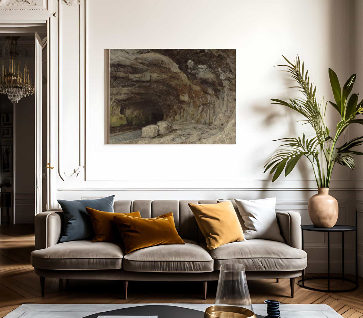 Grotto Of Sarrazine Near Nans Sous Sainte Anne By Jean Desire Gustave Courbet Fine Art Print