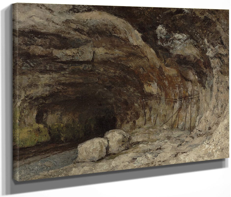 Grotto Of Sarrazine Near Nans Sous Sainte Anne By Jean Desire Gustave Courbet Fine Art Print
